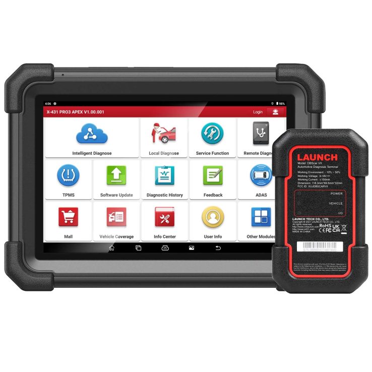 2024 LAUNCH X431 PRO3 APEX 10inch Diagnostic Scanner Support Topology Map Online Coding CAN FD & DoIP HD Truck Scan with 37+Services