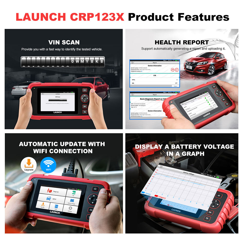 LAUNCH CRP123X Elite OBD2 Scanner features